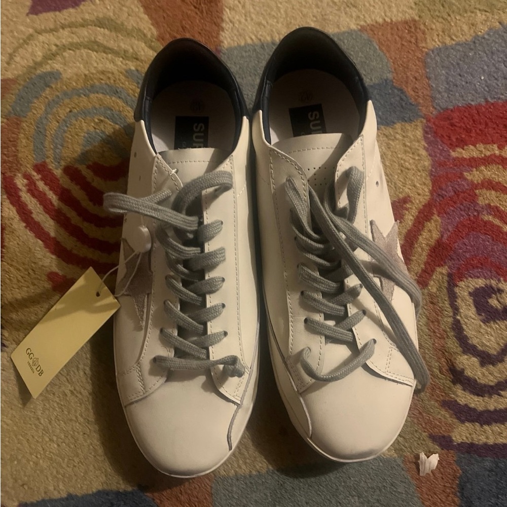 Classic White and Gray Men's Sneakers